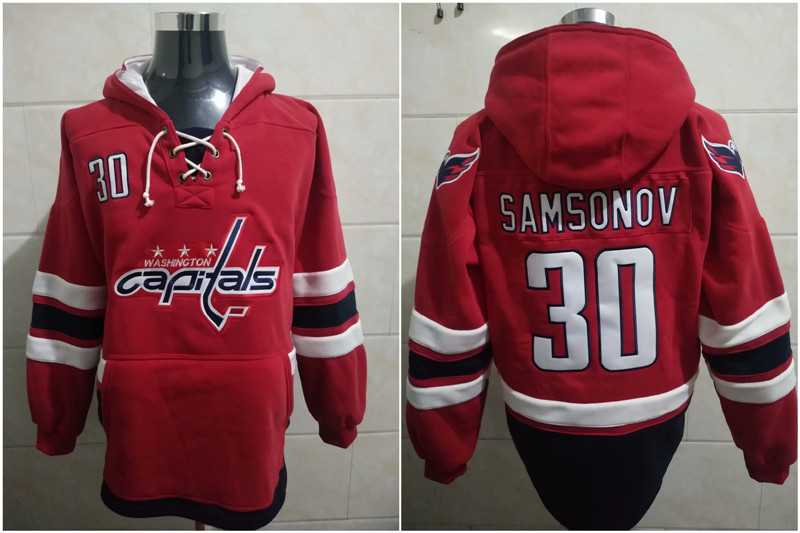 Capitals 30 Ilya Samsonov Red All Stitched Pullover Hoodie,We sell and wholesale Capitals 30 Ilya Samsonov Red All Stitched Pullover Hoodie on line form chian!